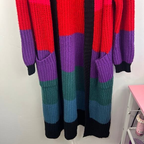 Torrid chunky duster color block balloon sleeves plus size 1x - Picture 4 of 11